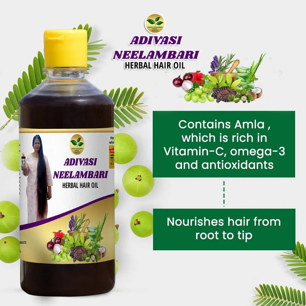 Adivasi Neelambari Herbal Hair Oil 100ML PACK OF 2
