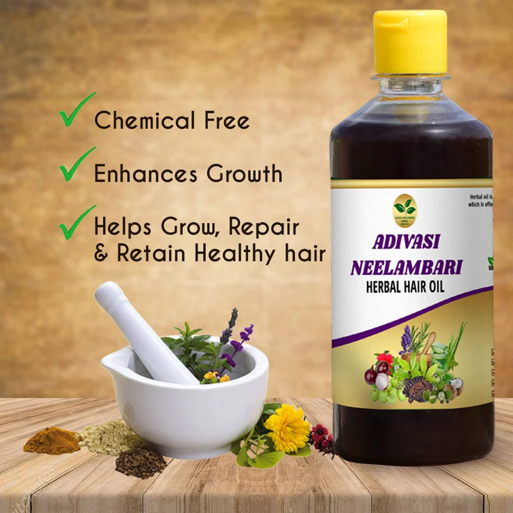 Adivasi Neelambari Herbal Hair Oil 100ML PACK OF 2